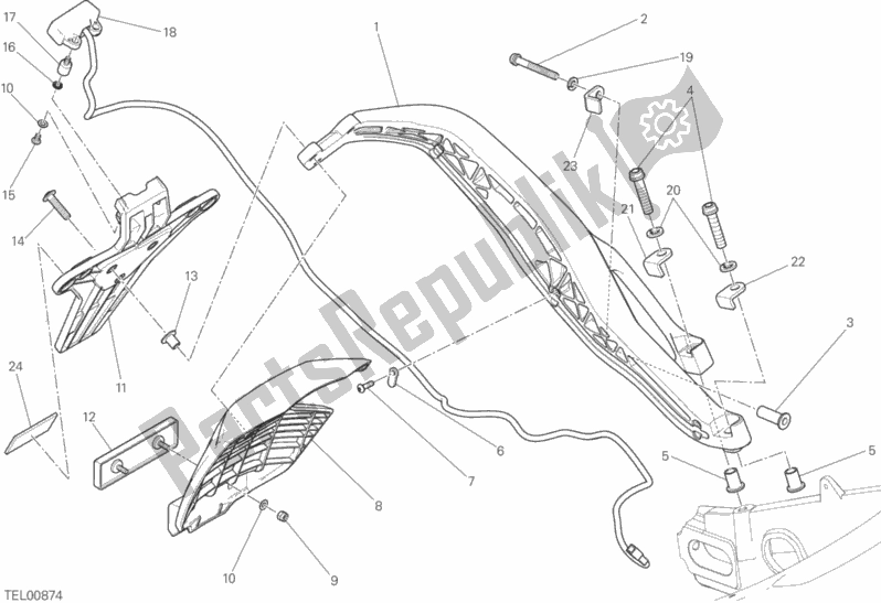 All parts for the 28a - Plate Holder of the Ducati Scrambler Urban Enduro Thailand 803 2017